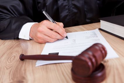 Male Judge In Courtroom